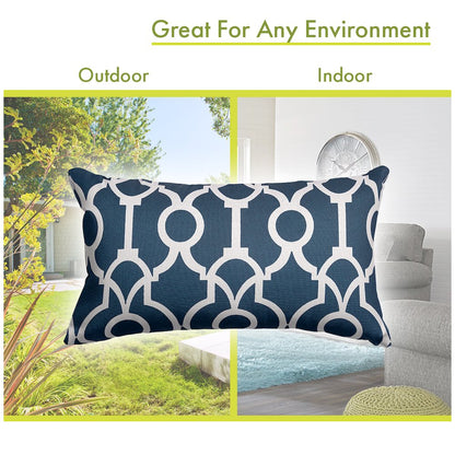 Majestic Home Goods Pillow 12x20 Athens Navy