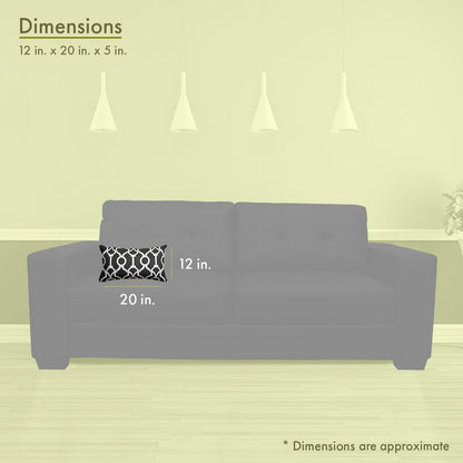 Majestic Home Goods Pillow 12x20 Athens Black