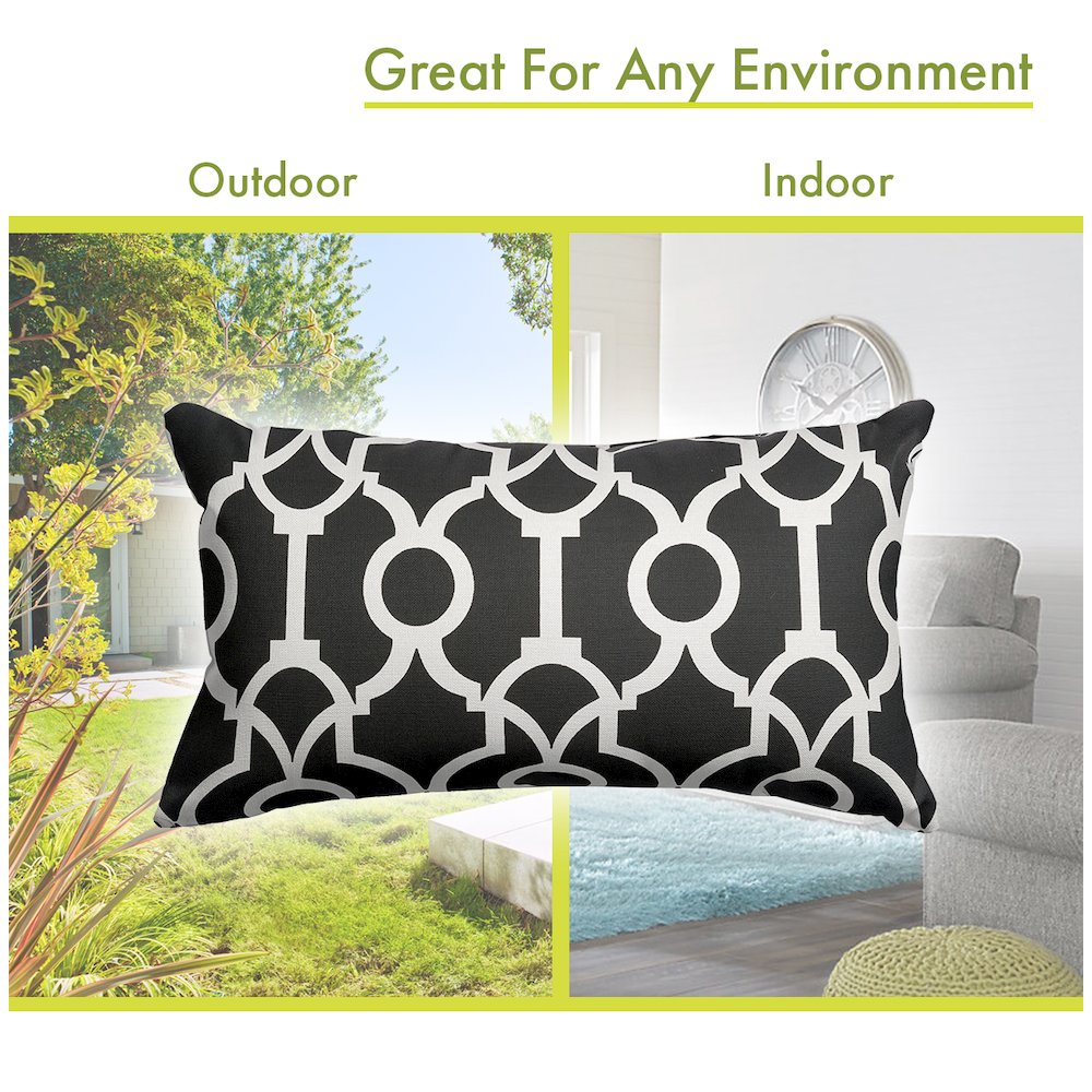 Majestic Home Goods Pillow 12x20 Athens Black