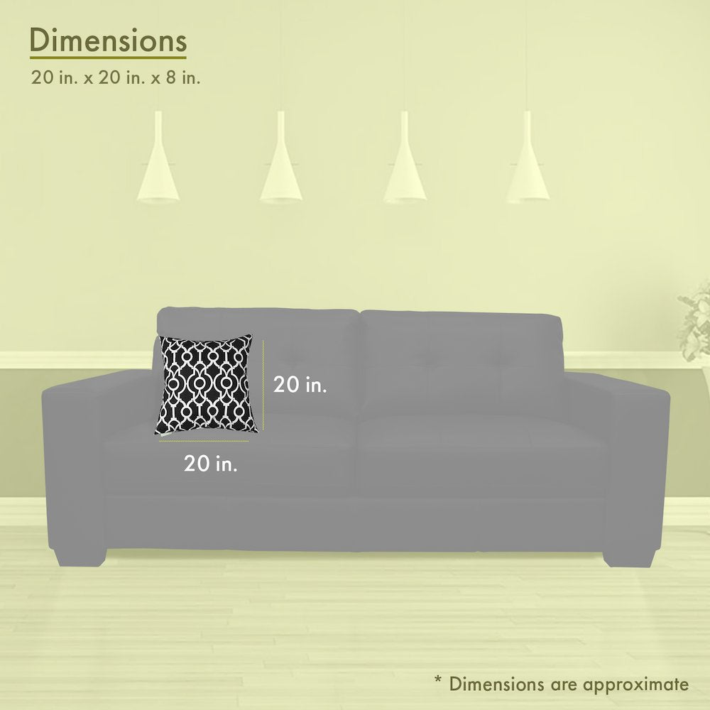 Majestic Home Goods Pillow 20x20 Athens Black