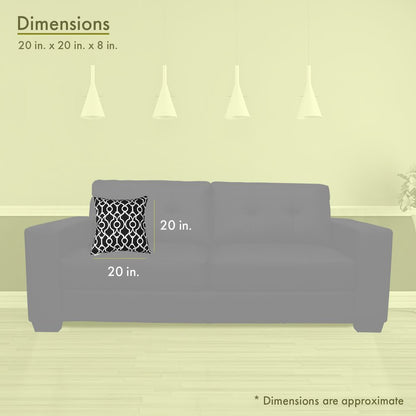 Majestic Home Goods Pillow 20x20 Athens Black