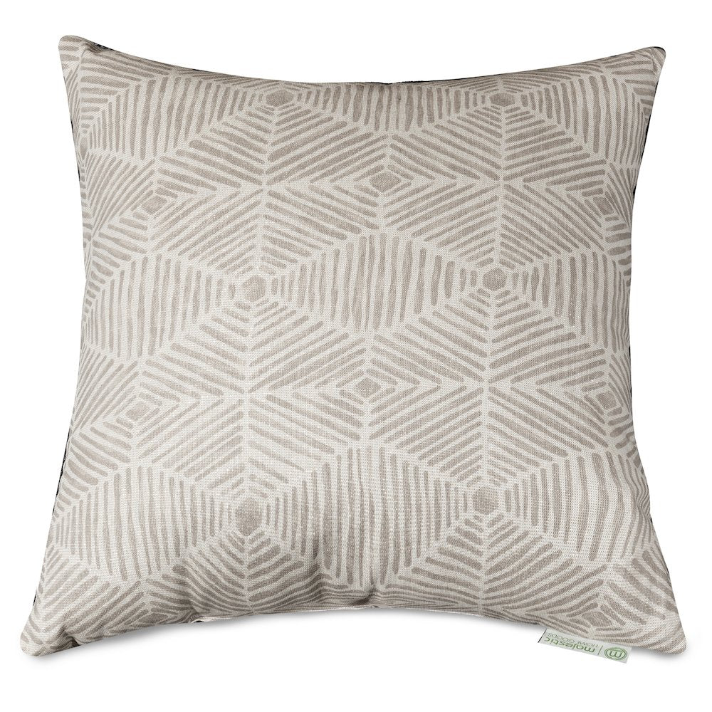 Majestic Home Goods Pillow 20x20 Charlie Beige Metallic
