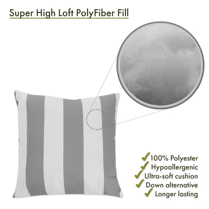 Majestic Home Goods Pillow 20x20 Vertical Stripe Gray