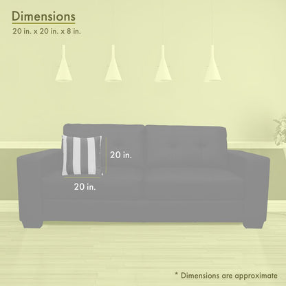 Majestic Home Goods Pillow 20x20 Vertical Stripe Gray