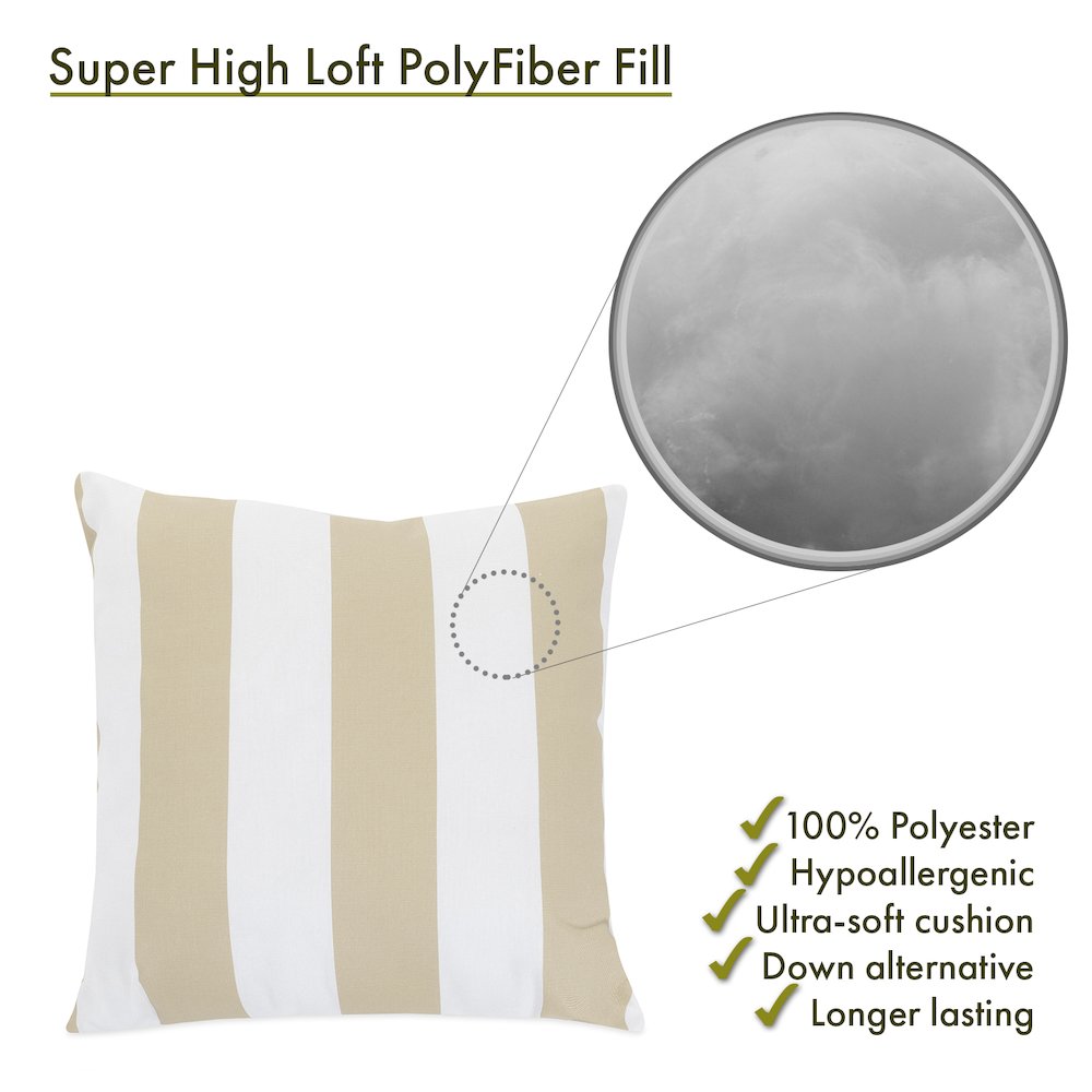 Majestic Home Goods Pillow 20x20 Vertical Stripe Sand