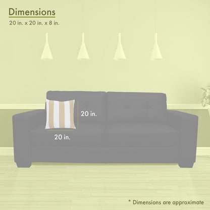 Majestic Home Goods Pillow 20x20 Vertical Stripe Sand