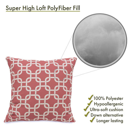 Majestic Home Goods Pillow 24x24 Links Coral