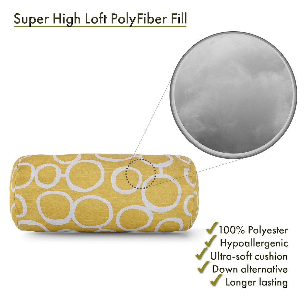 Majestic Home Goods Bolster Pillow Fusion Yellow