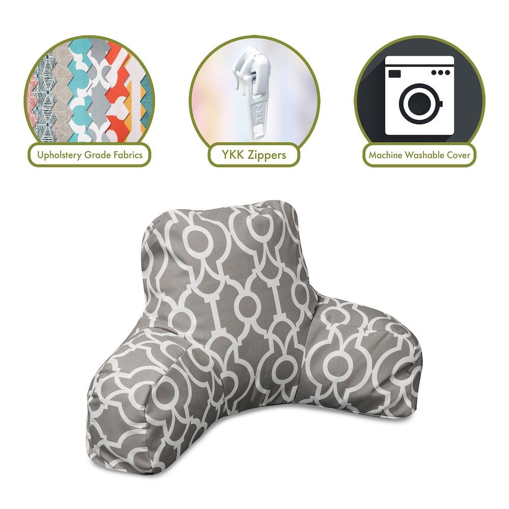 Majestic Home Goods Reading Pillow Athens Gray