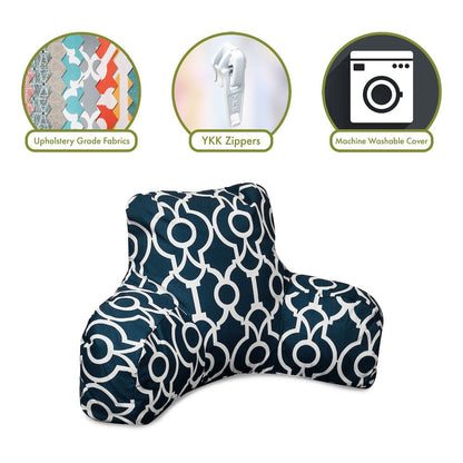 Majestic Home Goods Reading Pillow Athens Navy
