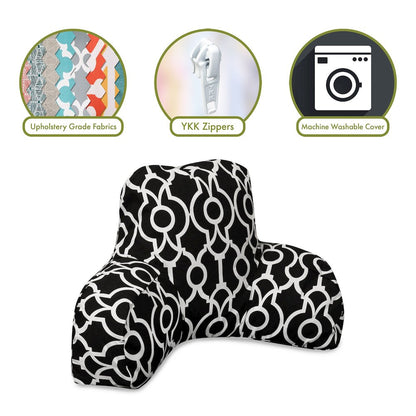 Majestic Home Goods Reading Pillow Athens Black