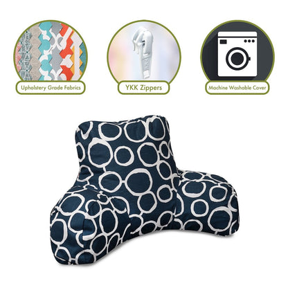 Majestic Home Goods Reading Pillow Fusion Navy