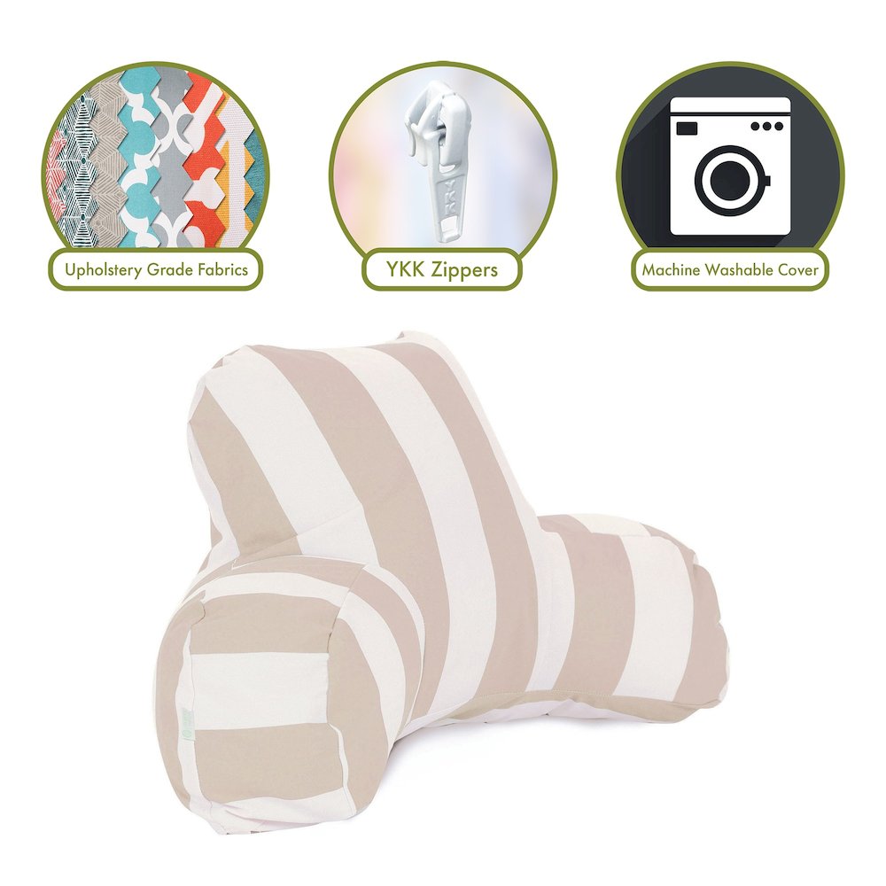 Majestic Home Goods Reading Pillow Vertical Stripe Sand