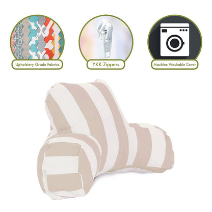 Majestic Home Goods Reading Pillow Vertical Stripe Sand