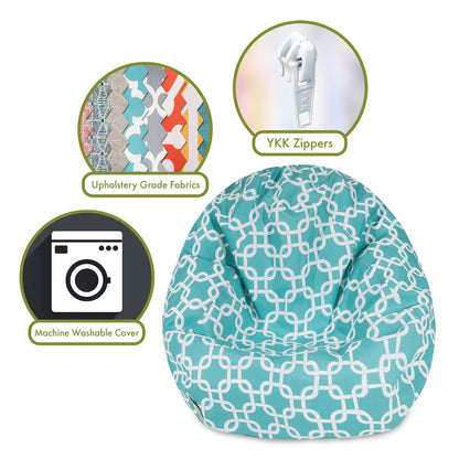 Majestic Home Goods Small Bean Bag Links Teal