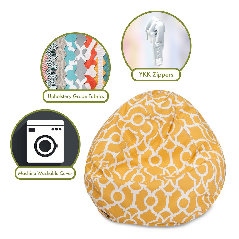 Majestic Home Goods Small Bean Bag Athens Citrus