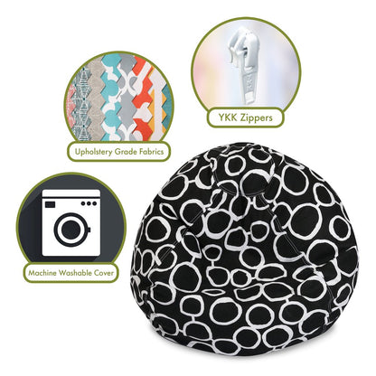 Majestic Home Goods Small Bean Bag Fusion Black