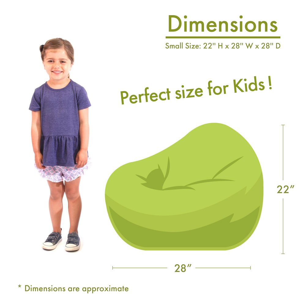 Majestic Home Goods Small Bean Bag Fusion Black