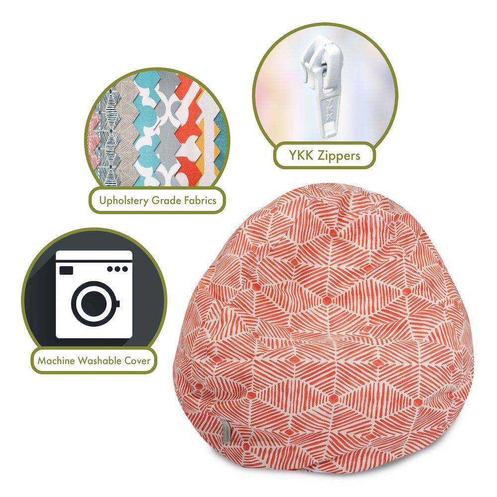 Majestic Home Goods Small Bean Bag Charlie Salmon