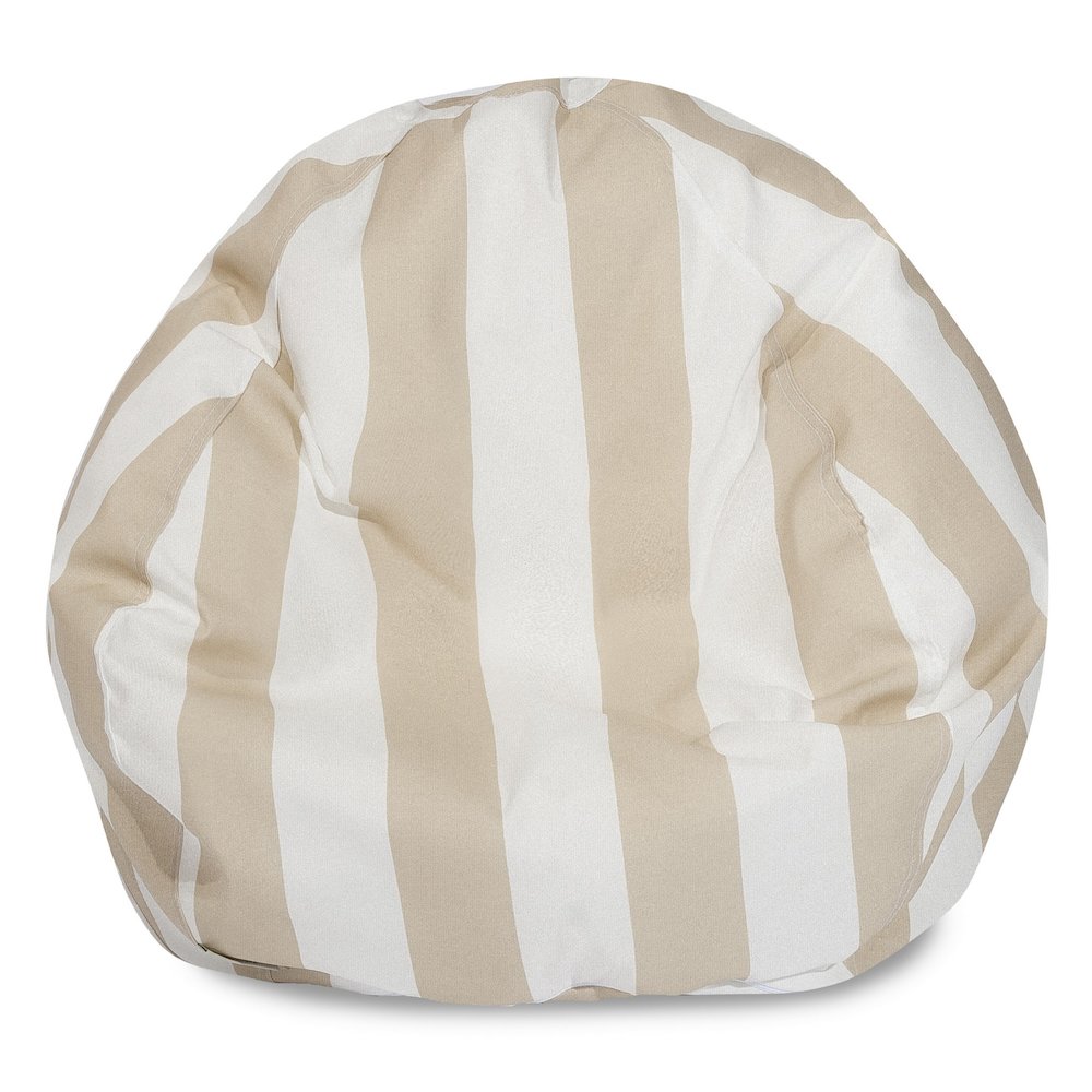 Majestic Home Goods Small Bean Bag Vertical Stripe Sand