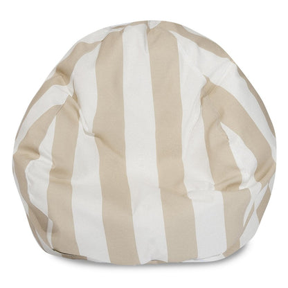 Majestic Home Goods Small Bean Bag Vertical Stripe Sand
