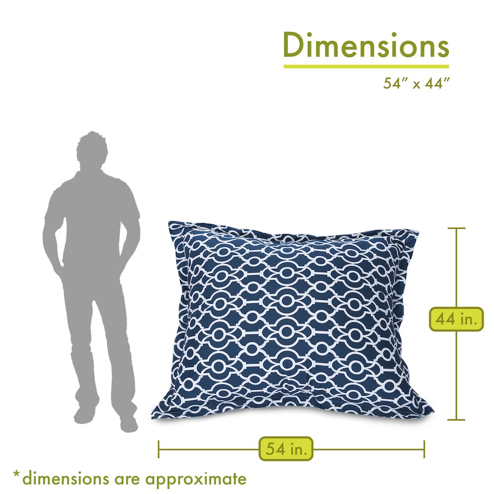 Majestic Home Goods Floor Pillow Athens Navy
