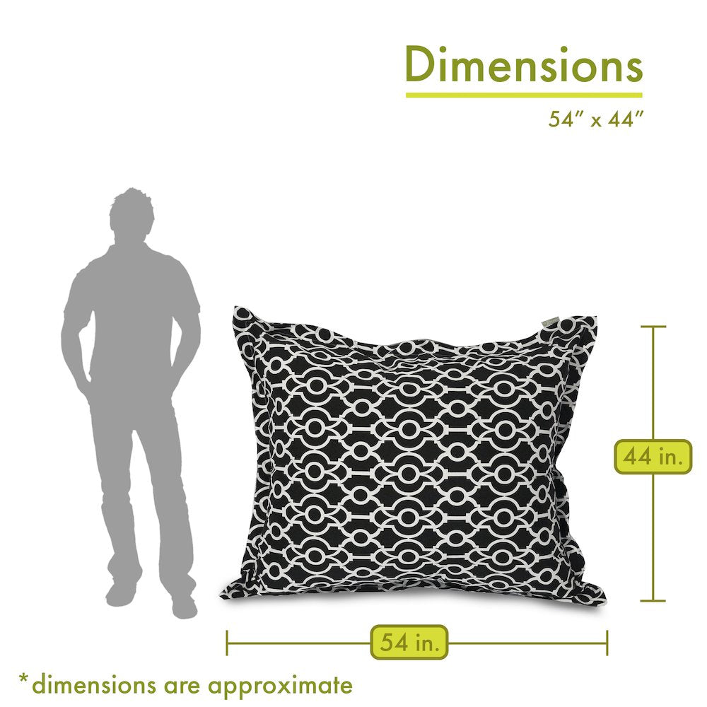 Majestic Home Goods Floor Pillow Athens Black
