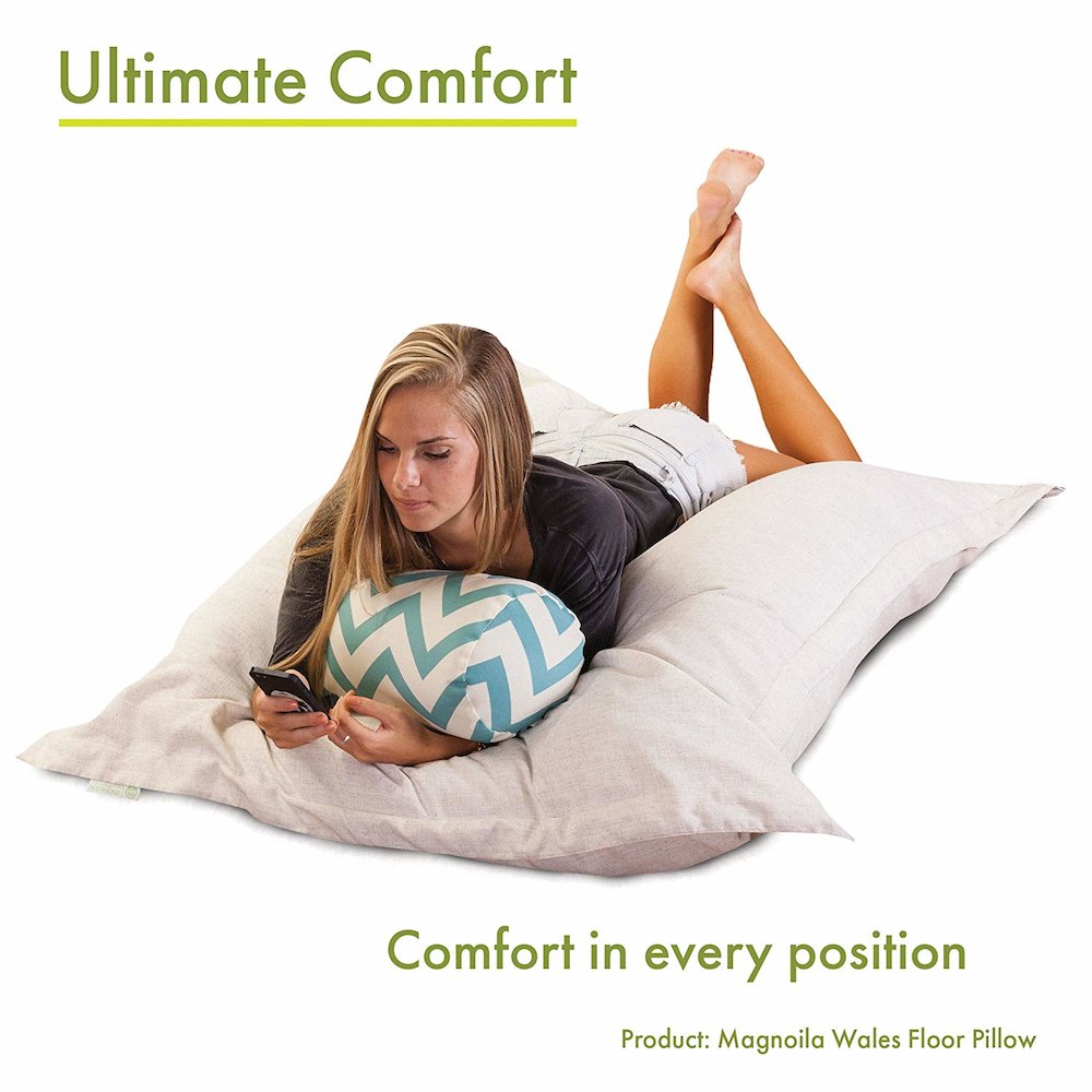 Majestic Home Goods Floor Pillow Athens Black