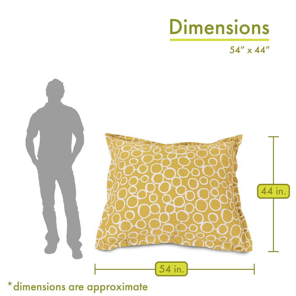 Majestic Home Goods Floor Pillow Fusion Yellow