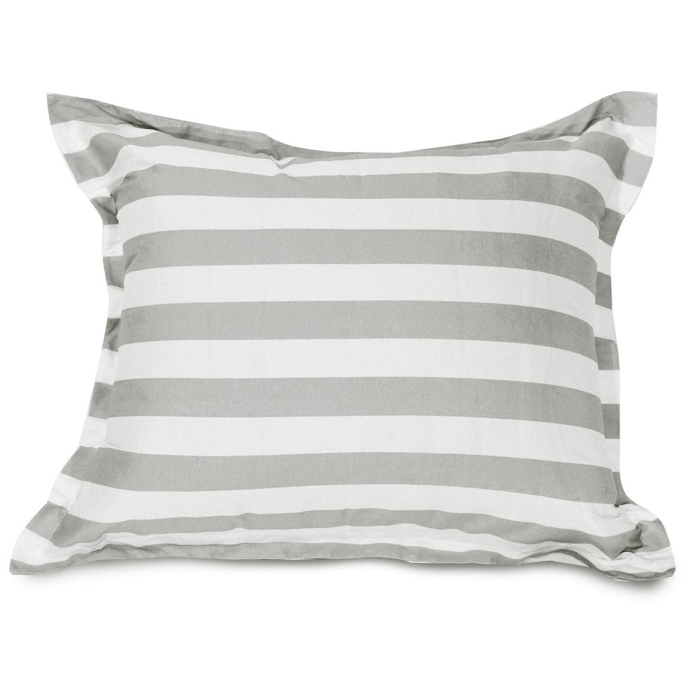 Majestic Home Goods Floor Pillow Vertical Stripe Gray