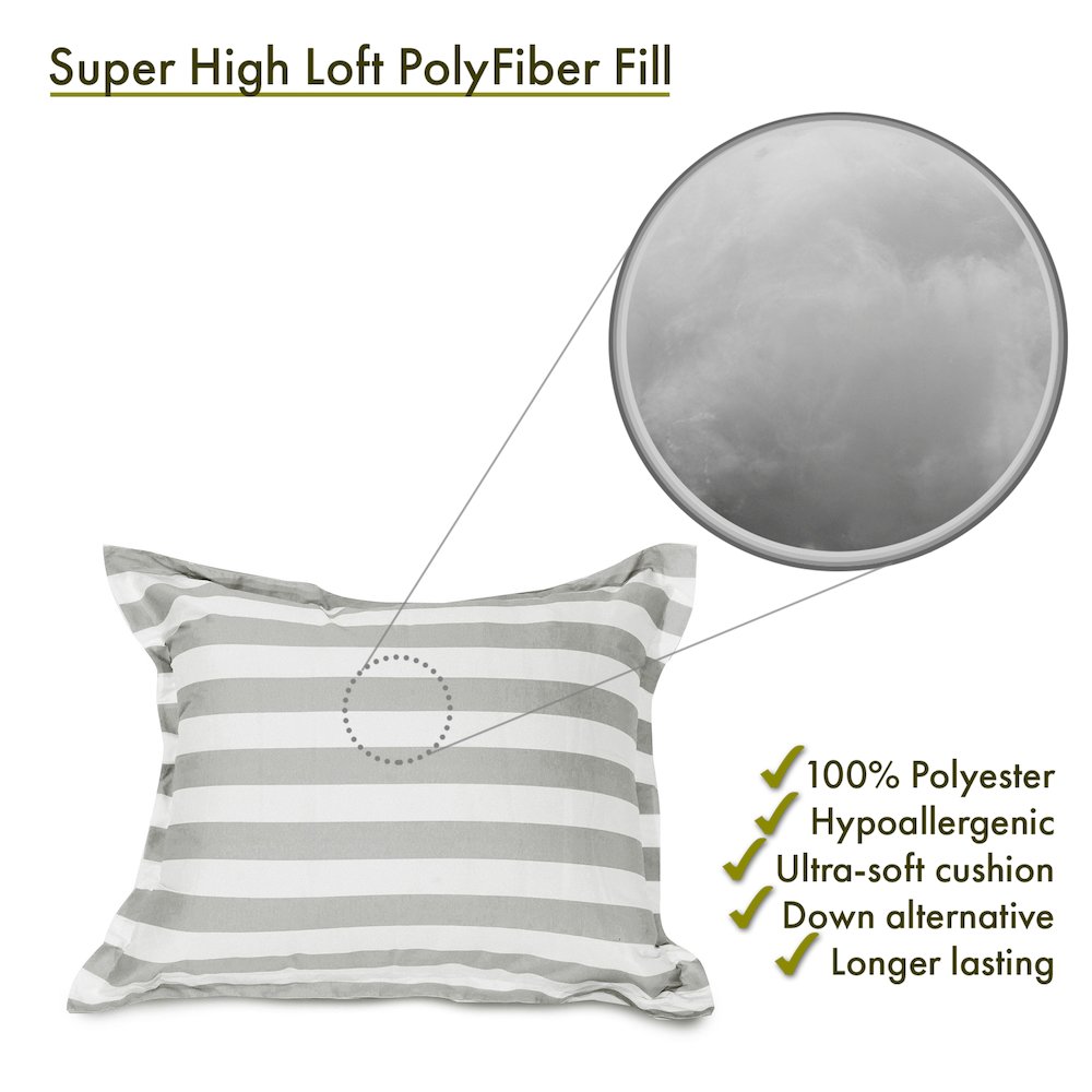 Majestic Home Goods Floor Pillow Vertical Stripe Gray