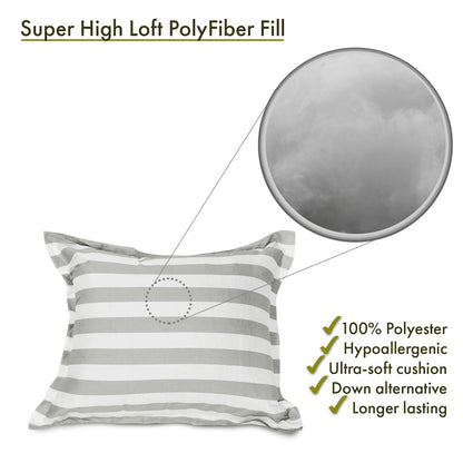 Majestic Home Goods Floor Pillow Vertical Stripe Gray