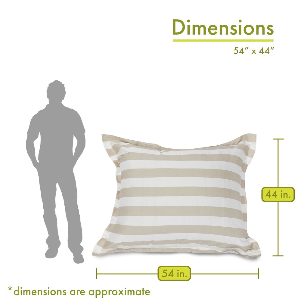 Majestic Home Goods Floor Pillow Vertical Stripe Sand