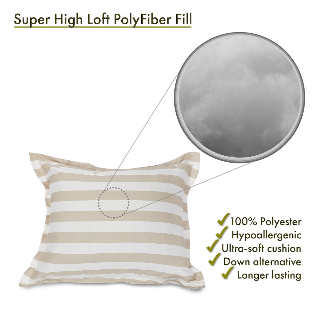 Majestic Home Goods Floor Pillow Vertical Stripe Sand
