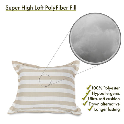 Majestic Home Goods Floor Pillow Vertical Stripe Sand