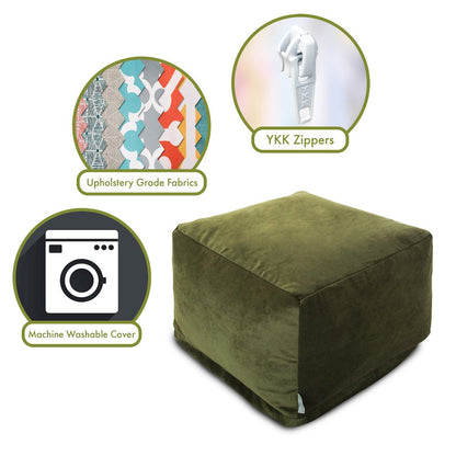 Majestic Home Goods Ottoman Pouf Villa Fern