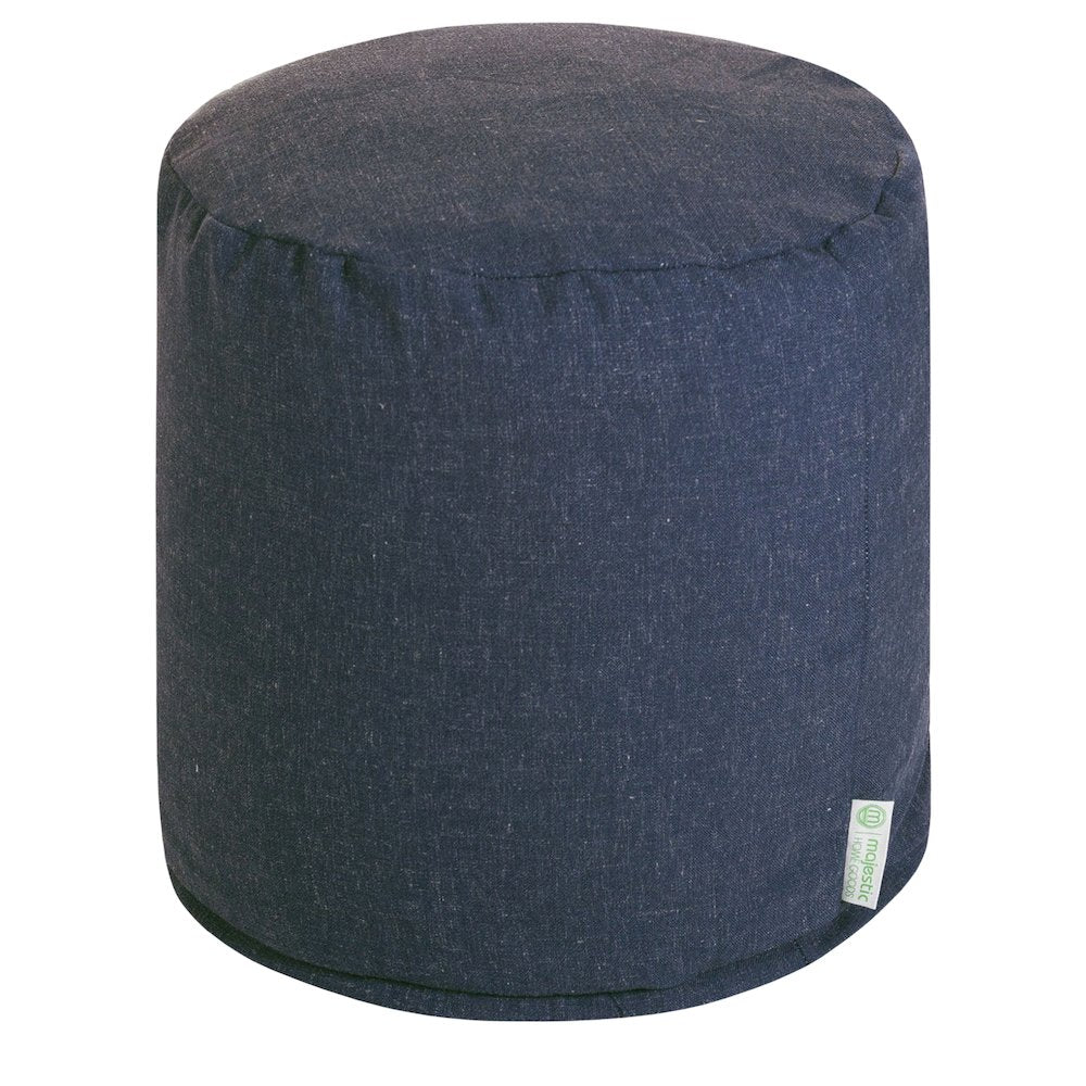 Majestic Home Goods Pouf Wales Navy