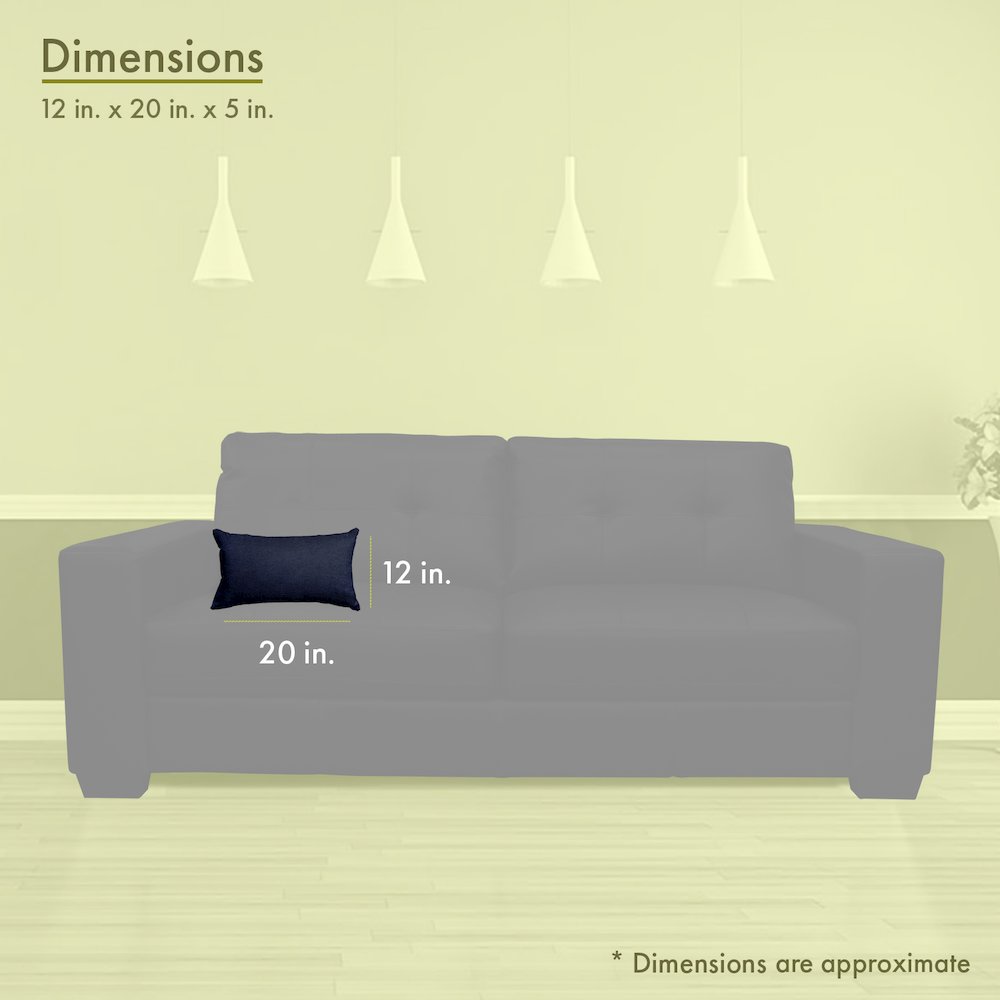 Majestic Home Goods Pillow 12x20 Villa Navy