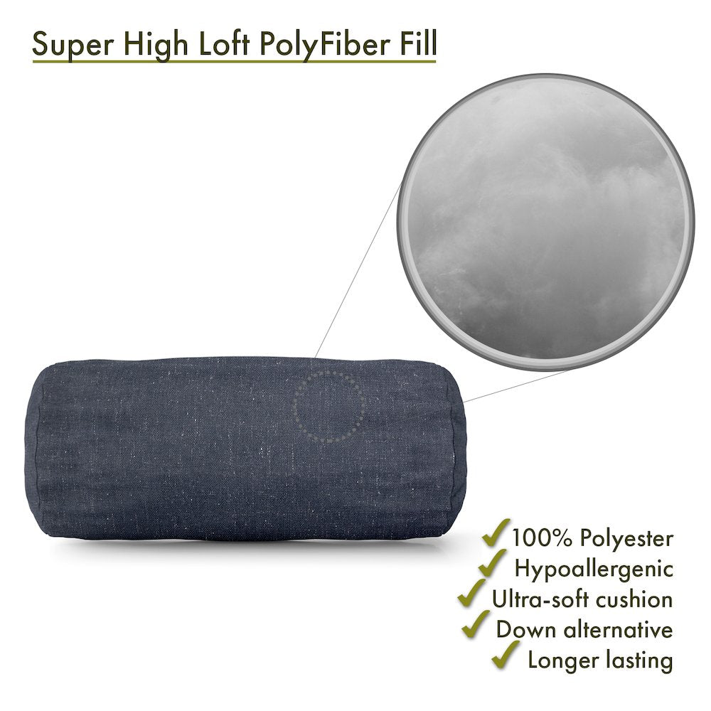 Majestic Home Goods Bolster Pillow Wales Navy