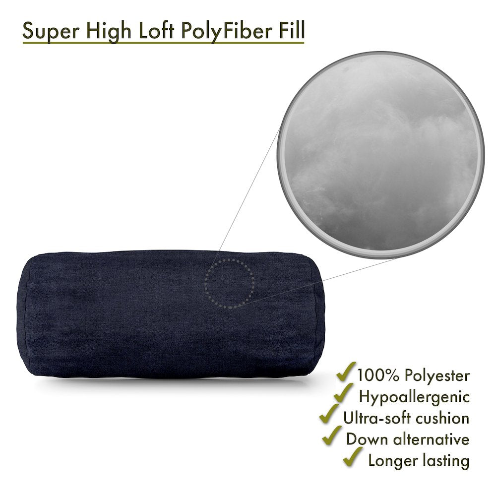 Majestic Home Goods Bolster Pillow Villa Navy