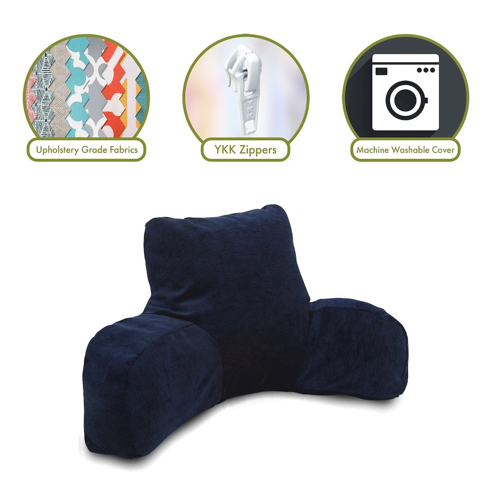 Majestic Home Goods Reading Pillow Villa Navy