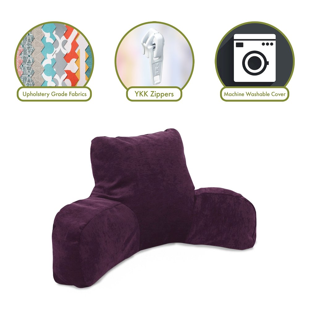 Majestic Home Goods Reading Pillow Villa Aubergine