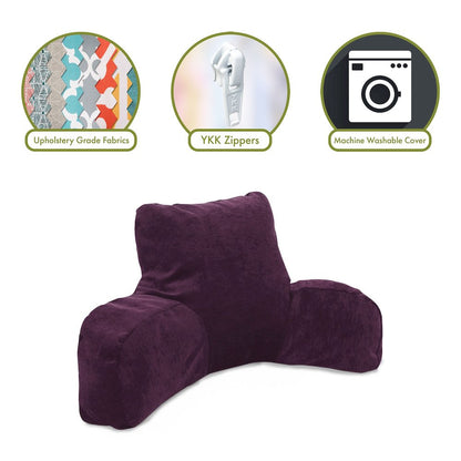 Majestic Home Goods Reading Pillow Villa Aubergine