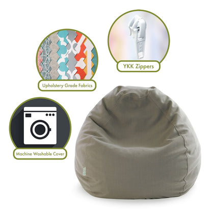 Majestic Home Goods Small Bean Bag Wales Gray