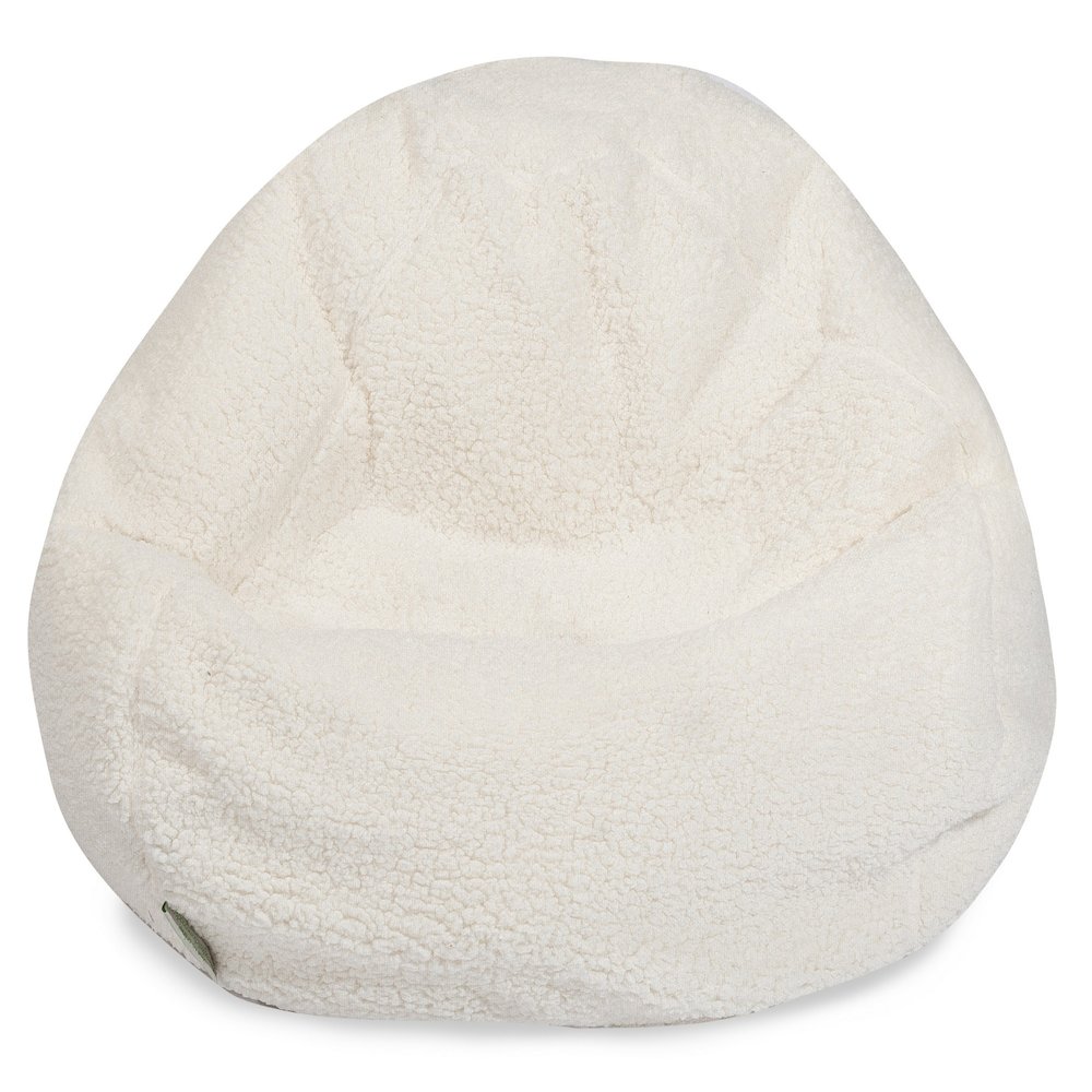 Majestic Home Goods Small Bean Bag Sherpa Cream
