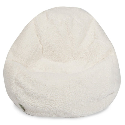 Majestic Home Goods Small Bean Bag Sherpa Cream