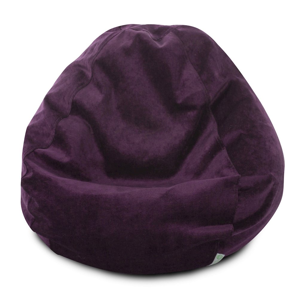 Majestic Home Goods Small Bean Bag Villa Aubergine