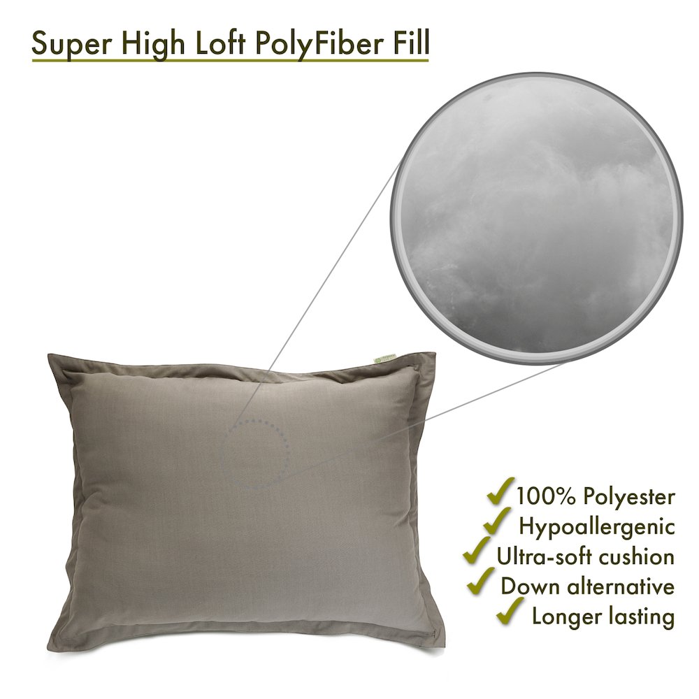 Majestic Home Goods Floor Pillow Wales Gray