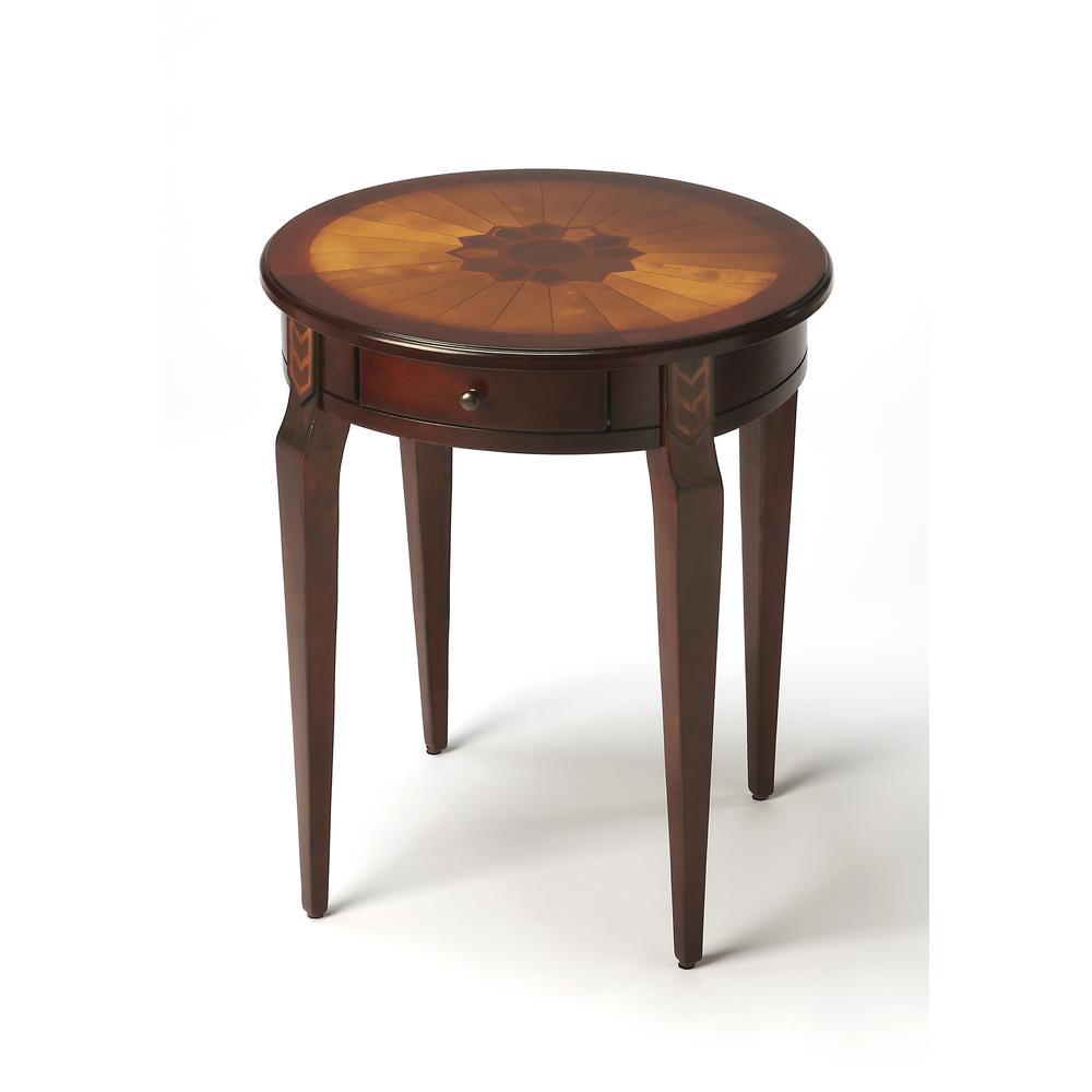 Archer 1 Drawer Side Table, Dark Brown