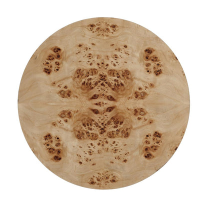 Archer 1 Drawer Burl  Side Table, Light Brown